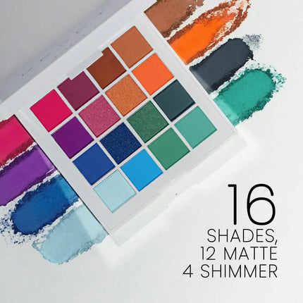 Lidschatten-Palette mit 16 Multi-Finish-Farben