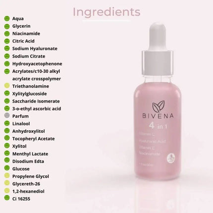 Bivena Vitamin C Serum Gesicht Hochdosis,