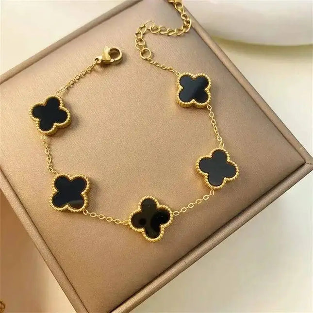 Edelstahl-Armband mit Blumen-Design – Elegant & alltagstauglich