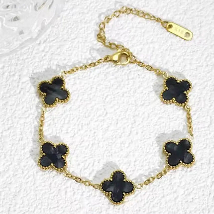 Edelstahl-Armband mit Blumen-Design – Elegant & alltagstauglich
